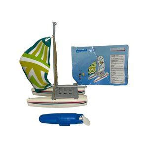 Vintage Playmobil 3183 2001 Geobra Sailboat Parts Instructions Y2K Pretend Play